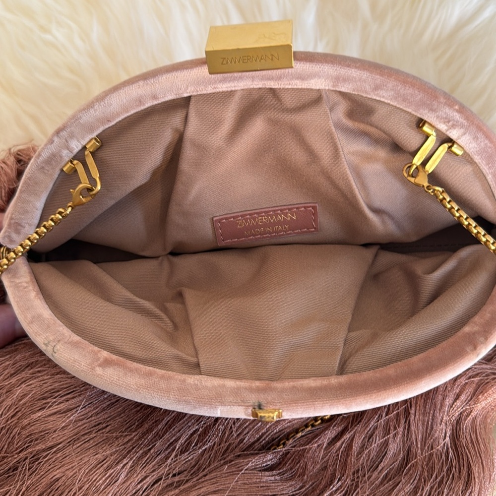 Zimmermann clutch or shoulder strap Velvet Fringe Bag NWOT - Picture 8 of 10